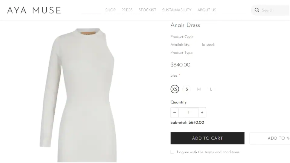 Katrina Kaif's one-shoulder dress. (aya-muse.com)