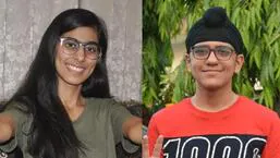 Ravleen Kaur is a student of Yadavindra Public School, Mohali, and Armaan Singh Chahal of Little Flower Convent School, Sector 14, Panchkula. (Keshav Singh and Sant Arora/HT)