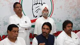 Jammu and Kashmir Pradesh Congress Committee chief Ghulam Ahmad Mir addresses a press conference in Jammu on Tuesday. (ANI Photo)