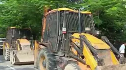 Noida: Bulldozers were seen in Grand Omaxe in Noida's Sector 93 on Monday morning, 