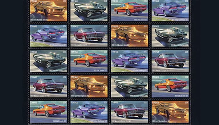 Pony Cars Commemorative Forever stamps feature five iconic American nameplates