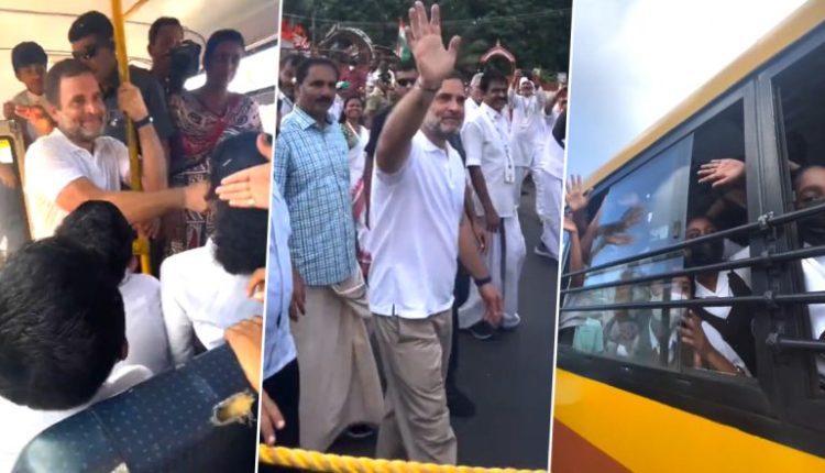 Bharat Jodo Yatra: Morning Leg of Congress Padyatra Concludes, Rahul Gandhi To Interact With Cashew Workers, Others at Kollam (Watch Video)
