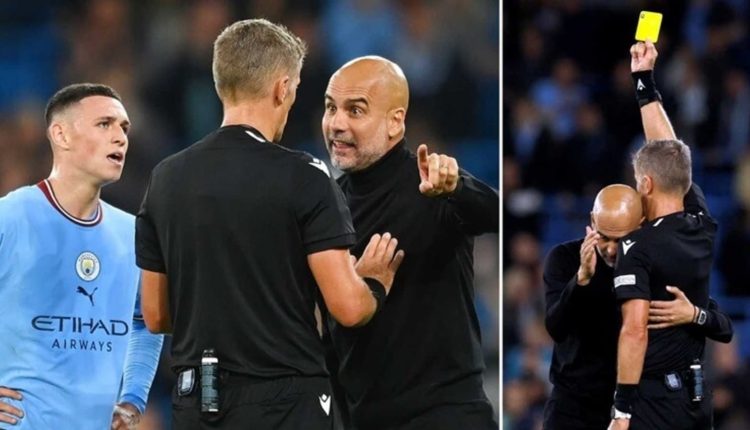 Guardiola hilariously hugs referee after being booked as City's beat Dortmund | Football News