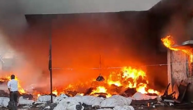 Maharashtra Fire: Massive Blaze Erupts at Unity Fabtex Industries in Mahad MIDC (Watch Video)