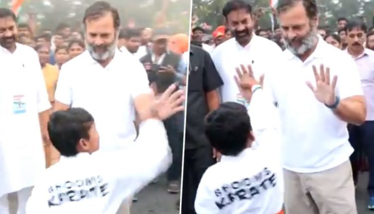 Video: Rahul Gandhi Teaches Kid 'Right Technique' To Punch During Bharat Jodo Yatra