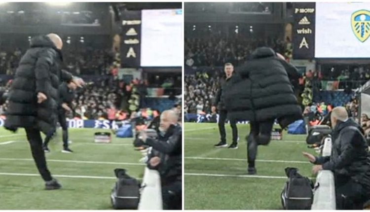 Guardiola hits Leeds player with bottle, runs to apologise: Watch funny video | Football News