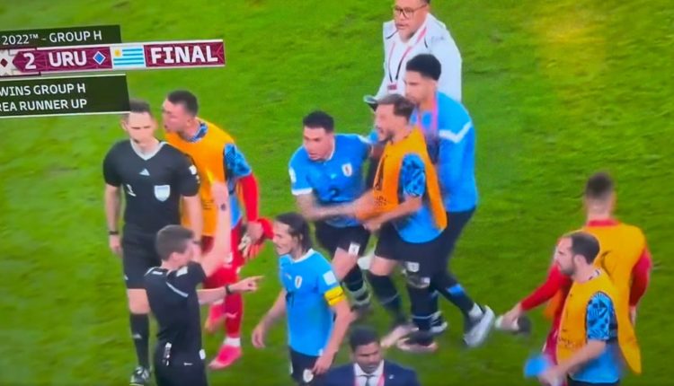 Watch: Uruguay players scuffle with referee, chase him to the tunnel | Football News