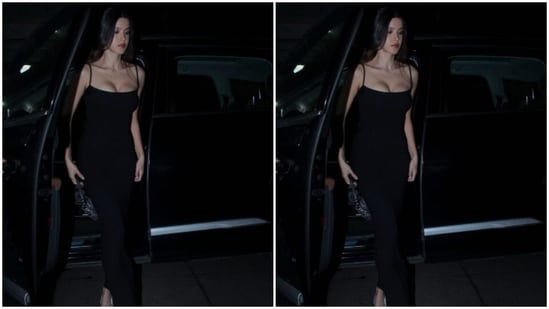 The bodycon slip dress hugged Shanaya’s shape and showed off her curves perfectly. “My fav look on you ever,” Tara Sutaria commented. (Instagram/@shanayakapoor02)