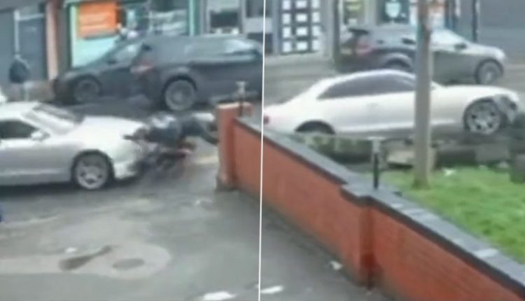 Audi Car Driver 'Intentionally' Rams Into Motorcyclist in UK's Manchester, Horrifying Video Goes Viral
