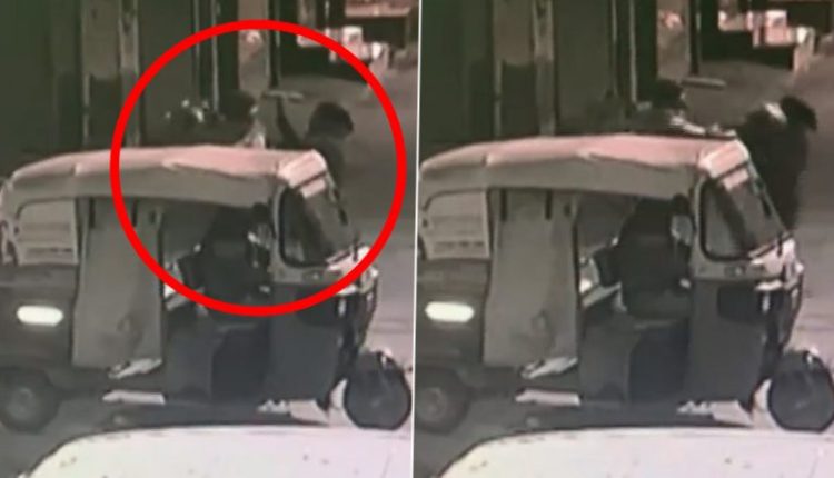 Haryana Shocker: Man Beats Woman With Helmet for Refusing to Ride on His Bike, CCTV Footage Goes Viral