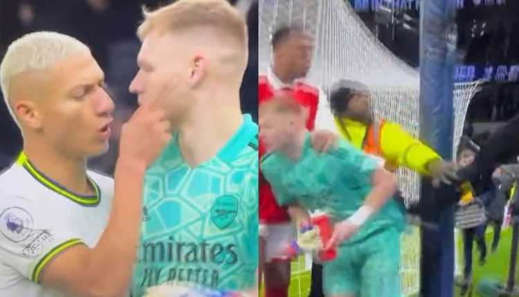 Watch: Richarlison heckles Ramsdale, instigates fan who kicks Arsenal goalkeeper | Football News