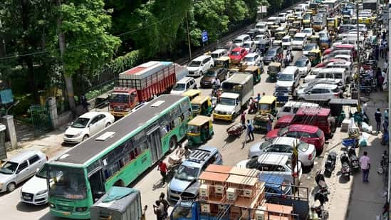 Bengaluru traffic police have barred parking on both sides of several streets and suggested alternative routes. (PTI Image)