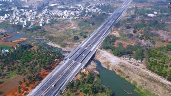 The expressway will reduce travel time between Bengaluru and Mysuru from 3.5 hours to around 1.5 hours.(Droneman)