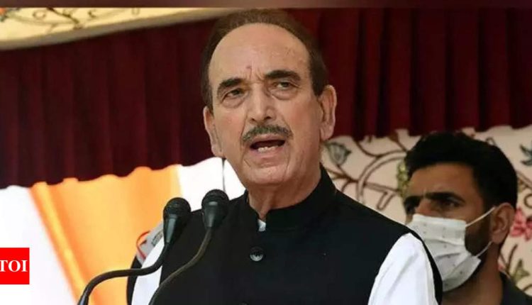Azad: Will bring in law to protect land and job rights of people of J&K if voted to power, says Azad | India News