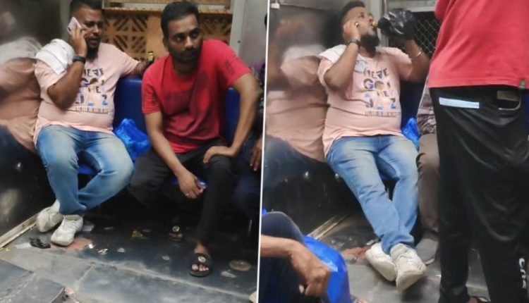 Video of Man Drinking Alcohol Inside Luggage Compartment of Mumbai Local Train Goes Viral, Police Ask GRP To Take Action