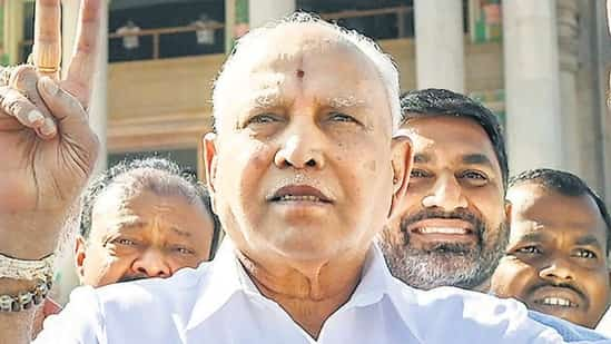 Former Karnataka chief minister and BJP leader BS Yediyurappa. (PTI)(HT_PRINT)