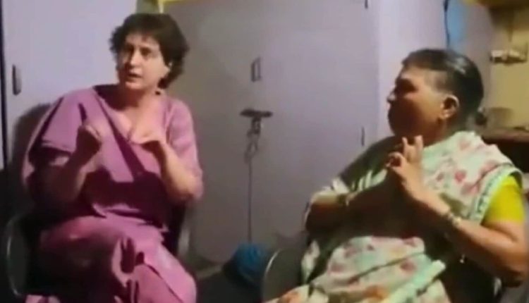 Priyanka Gandhi visits a tea seller's house in Belagavi. Video | Bengaluru