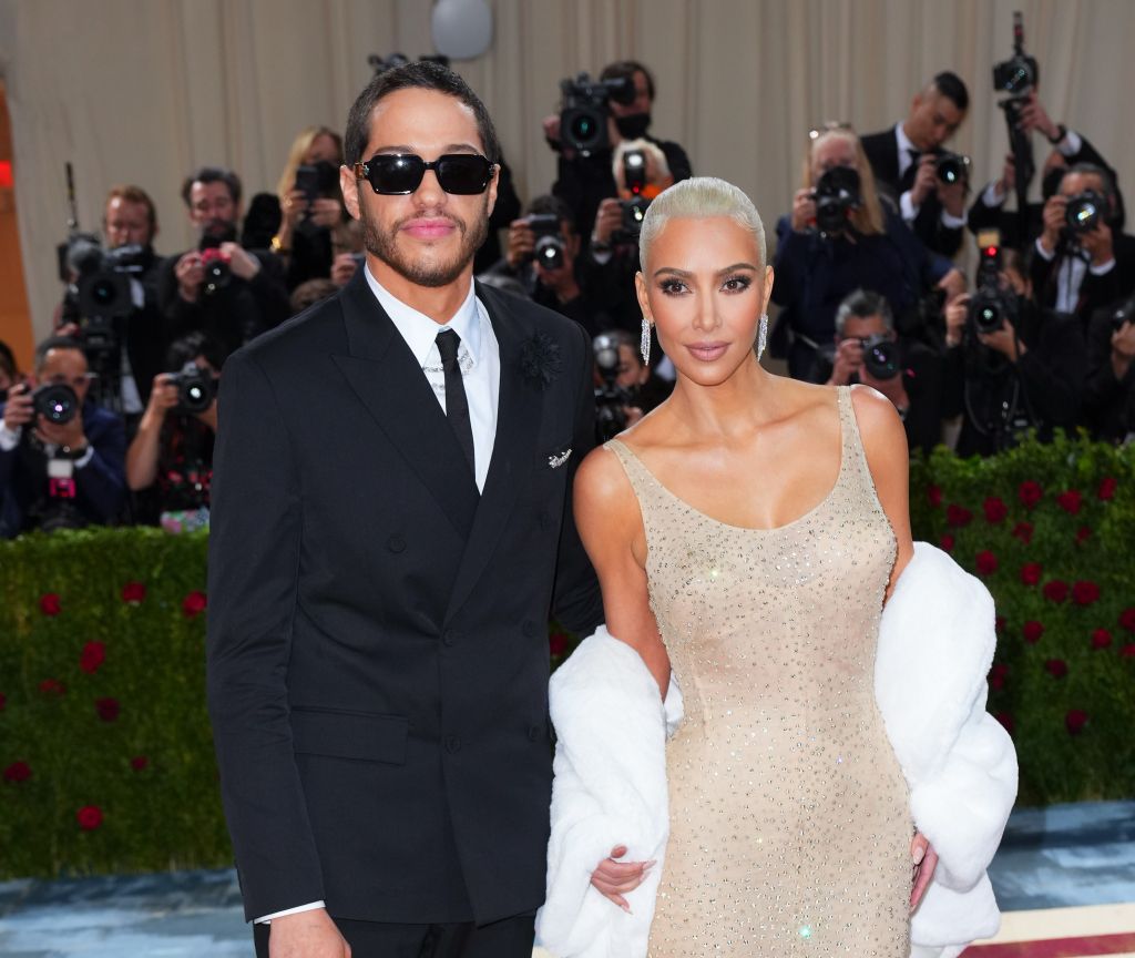 Pete Davidson and Kim Kardashian at the 2022 Met Gala.