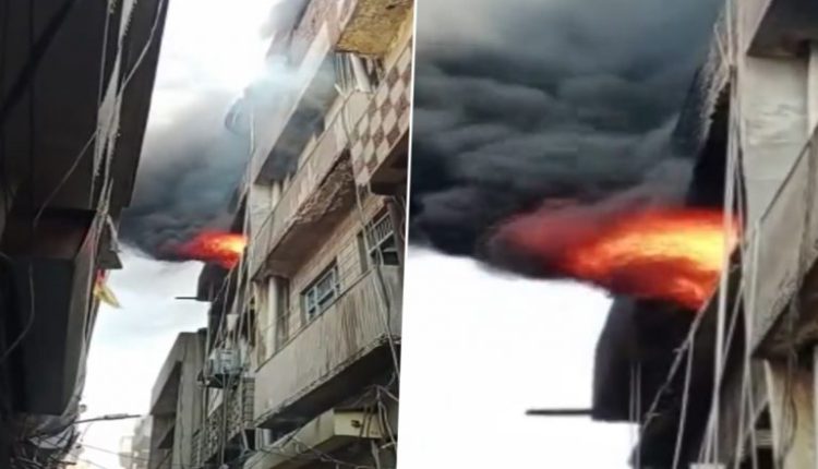 Punjab Fire: Blaze Erupts At Hosiery Factory in Ludhiana, No Casualties Reported (Watch Video)