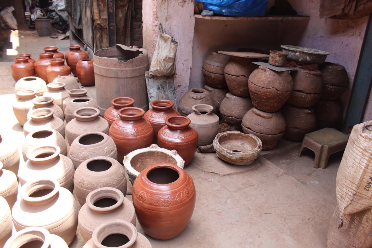 Pot designing molds that are used to engrave design on clay pots. 