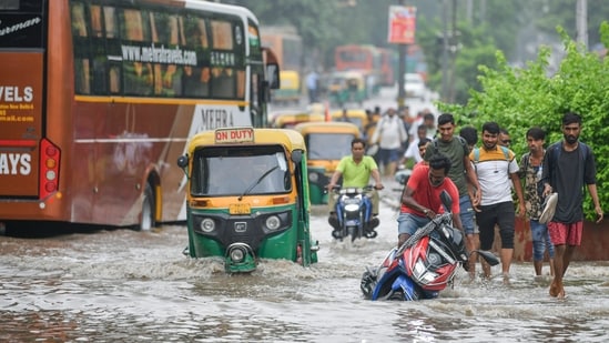 As many as five people have been killed since the start of July in Karnataka in rain-related incidents. (ANI Photo/Rahul Singh)
