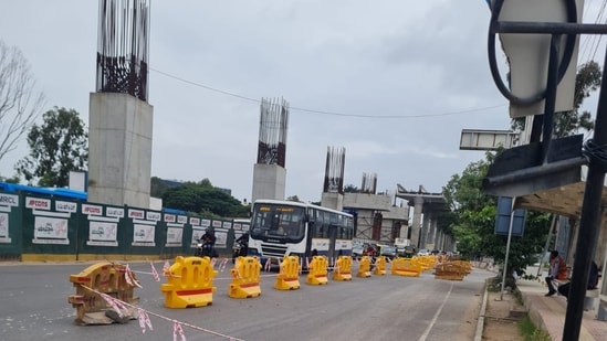 Metro pillar work at Bengaluru's Deverabeesanahalli begins, police warns traffic congestions on ORR