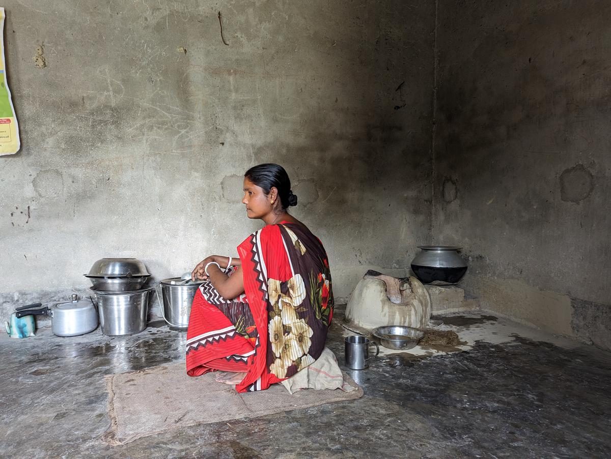 Mamata Dey Sarkar has been working in this Anganwadi Centre for the past 12 years.