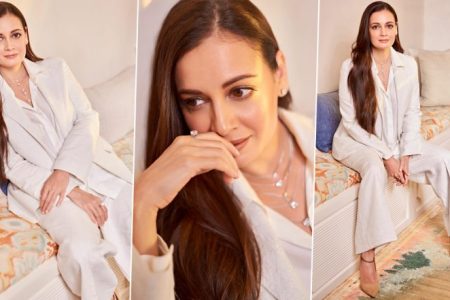 Dia Mirza Looks Vision in White, Actor-Activist Poses in Stylish Pantsuit Set (See Pics)