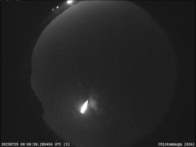 On July 26, 2023, the NASA All Sky Fireball Network detected the first Perseid meteor of the year. (NASA/All Sky Fireball Network) On July 26, 2023, the NASA All Sky Fireball Network detected the first Perseid meteor of the year. (NASA/All Sky Fireball Network)