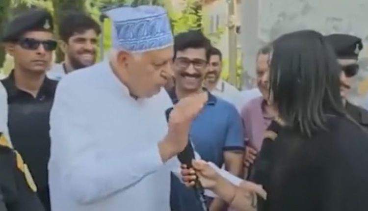 'Disgusting': Farooq Abdullah Criticised by BJP After Video of Him Asking 'Inappropriate' Questions to Female Reporter Goes Viral