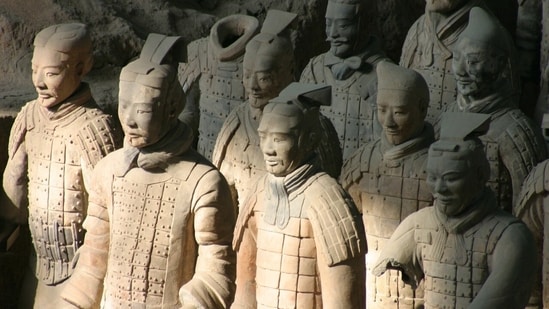 Of the eight figurines found, there are those representing two bovines, one mother goddess, two peacocks, a horse, a hand of a mother goddess and an unknown object. (Representational image) Of the eight figurines found, there are those representing two bovines, one mother goddess, two peacocks, a horse, a hand of a mother goddess and an unknown object. (Representational image)