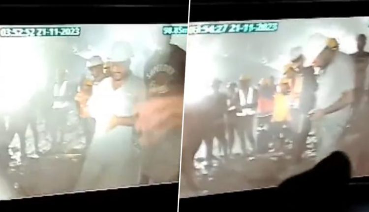 Uttarkashi Tunnel Collapse: Rescuers Share First Video of Trapped Workers in Silkyara Tunnel Amid Ongoing Rescue Efforts (Watch Video)