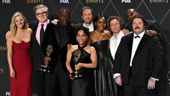 Cast members of The Bear at the 75th Emmy Awards on January 15, 2024. (AFP)