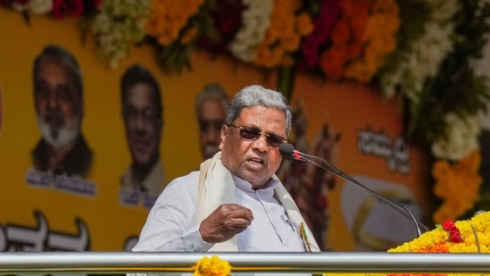 Karnataka Chief Minister Siddaramaiah in Bengaluru.(PTI)