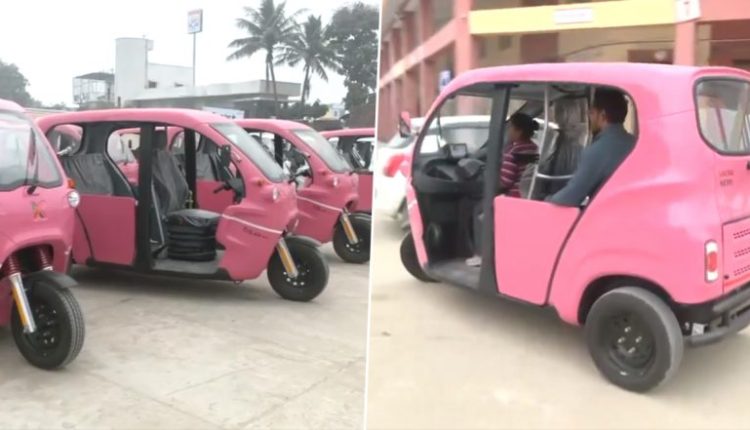 Uttar Pradesh: Newly Introduced Women-Driven Pink Auto-Rickshaws to Give Visitors a Tour of Ayodhya (Watch Video)