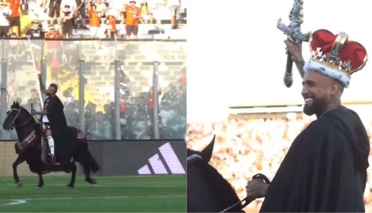 Watch: Sword-wielding Vidal rides horse for 30000 fans in return to boyhood club | Football News