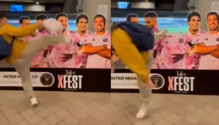 Messi's head kicked off from cardboard cut-out as angry fans go into meltdown | Football News