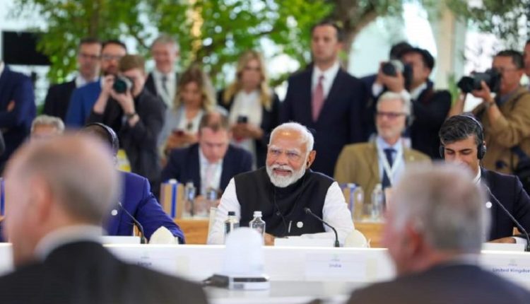 G7 Summit 2024: It Is Our Resolve to Build Developed India by 2047, Says PM Narendra Modi While Addressing G7 Outreach Session