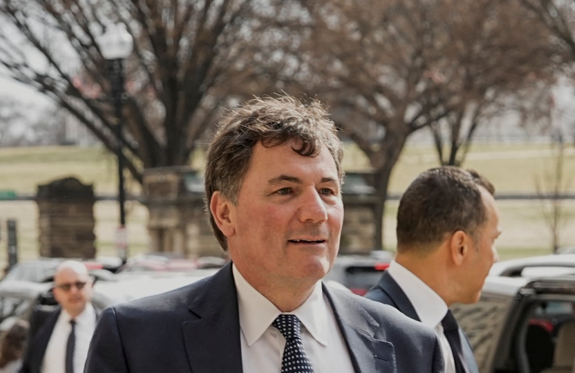 Finance Minister Dominic LeBlanc attends a meeting with U.S. Commerce Secretary Howard Lutnick and U.S. Trade Representative Jamieson Greer for talks on trade and tariffs, in Washington, D.C.