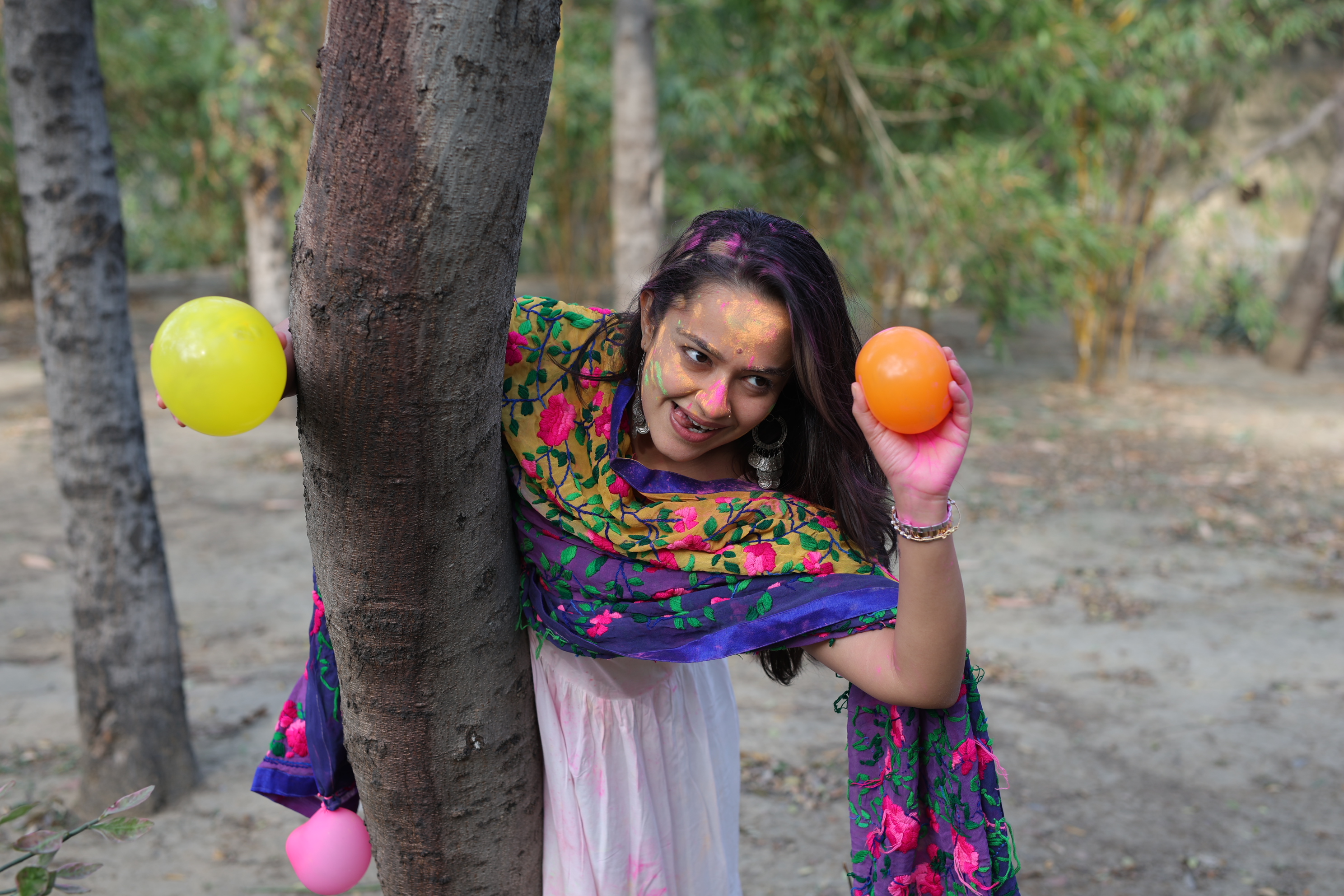 Apoorva remembers how she would throw water balloons from one balcony to another while playing during Holi during her growing up years in Delhi.(Photo: Manoj Verma/HT)