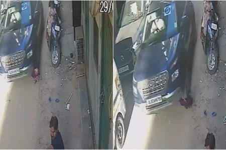 On cam: Two-year-old girl crushed under car being driven by teen in Delhi | India News