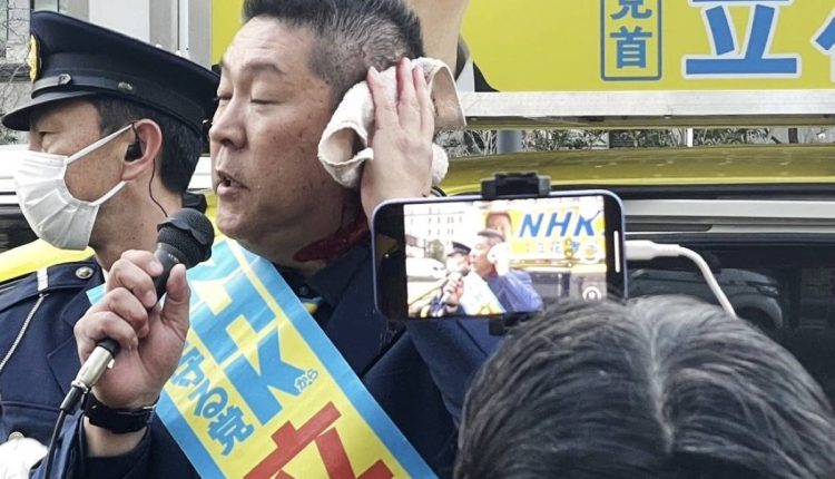 Man arrested after NHK Party leader injured in attack in Tokyo