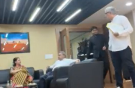 After purported leaked chats, BJP shares video of alleged ‘public spat’ between TMC MPs | India News