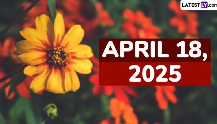 April 18, 2025 Special Days: Which Day Is Today? Know Holidays, Festivals, Events, Birthdays, Birth and Death Anniversaries Falling on Today's Calendar Date