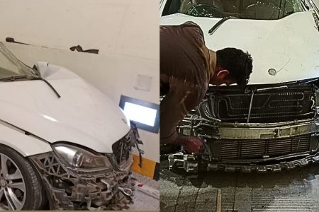 Car Loses Control, Crashes Into Wall On Mumbai’s Coastal Road; No Injuries Reported (VIDEO)