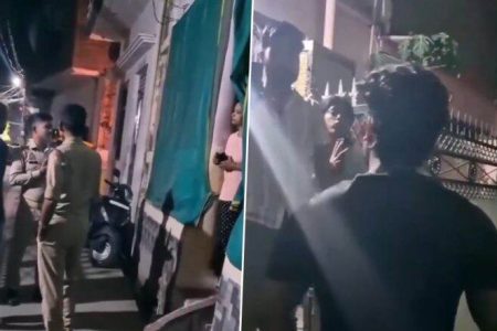 Mauranipur: Man Hears Voices From Bedroom, Suspects Wife’s Affair, Calls 112; Lover Caught Creating Scene in Viral Video
