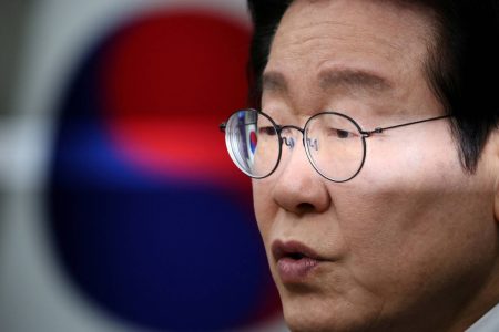 South Korean presidential front-runner Lee Jae-myung enters leadership race