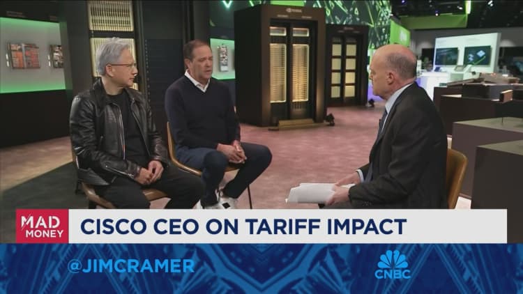 The administration wants to protect our lead, they want us to win, says Cisco CEO Chuck Robbins