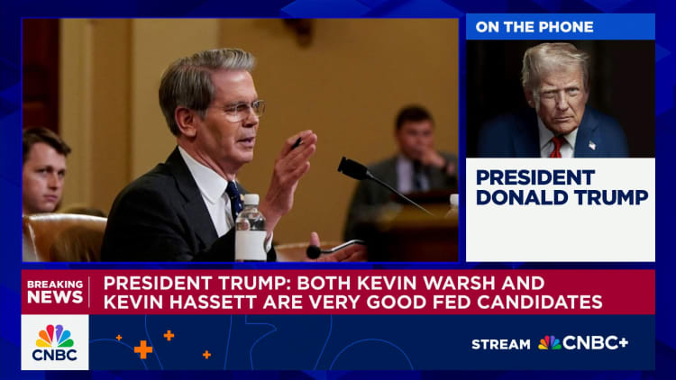 President Trump: Treasury Sec. Scott Bessent 'does not want' to be Fed chair, but 4 others in running