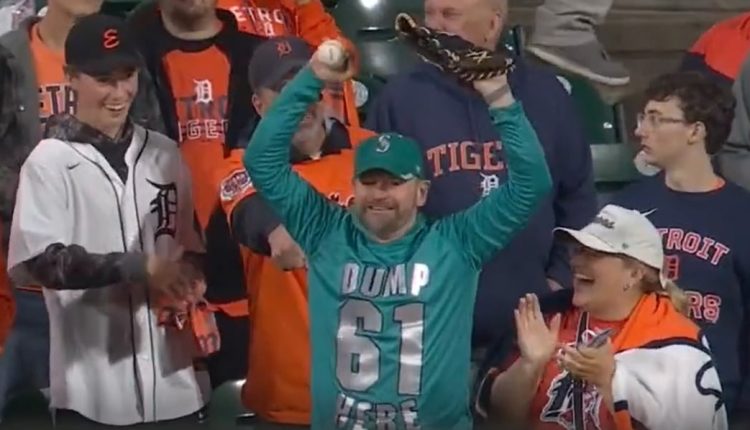 #TheMoment Cal Raleigh made this fan’s 'Dump 61 Here' wish come true